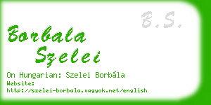 borbala szelei business card